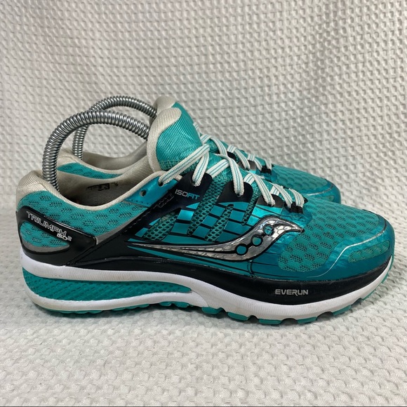 Saucony Triumph ISO 2 Running Shoes Womens Size 8 US Teal/ Black S10290-5 - Picture 5 of 16